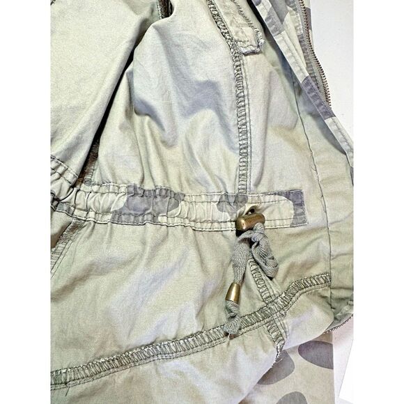 MIAMI Utility Jacket Womens L  Green Camouflage Safari Anorak Zip Up Military - Picture 10 of 13